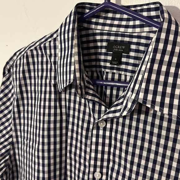J. Crew blue checkered button down - Picture 2 of 5